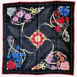 VINTAGE HERMES PARIS FLEURS DE L'OPERA 1989 SILK SCARF